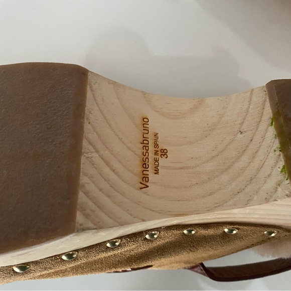 Vanessa Bruno suede clogs with fur macadamia size 38 - Picture 4 of 5